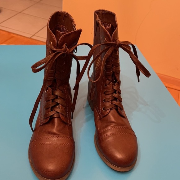 Rampage Women's Jespon Lace Up Mid-Calve Boots Size 6M - Picture 8 of 13